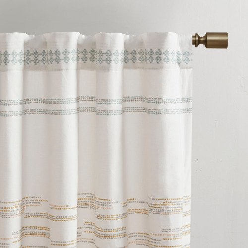 Cotton Printed Curtain Panel with tassel trim and Lining - Image 4