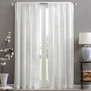 Diamond Sheer Window Curtain Panel