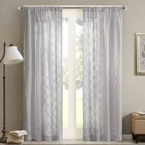 Diamond Sheer Window Curtain Panel