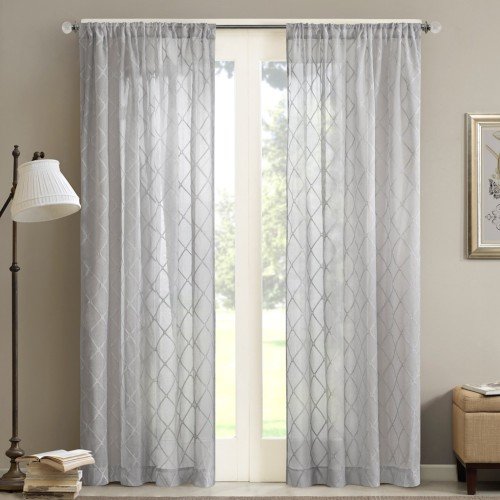 Diamond Sheer Window Curtain Panel