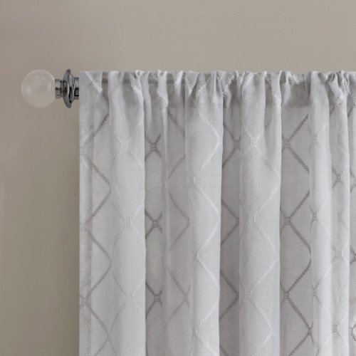 Diamond Sheer Window Curtain Panel - Image 5