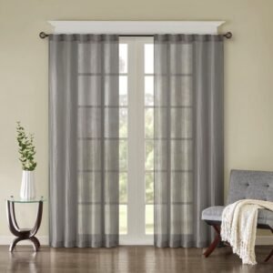 Solid Crushed Curtain Panel Pair