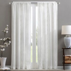 Diamond Sheer Window Curtain Panel