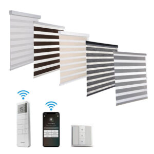 High Quality Smart Motorized Day And Night Zebra Roller Blinds Curtain Fabric Shades Zebra Window Blinds