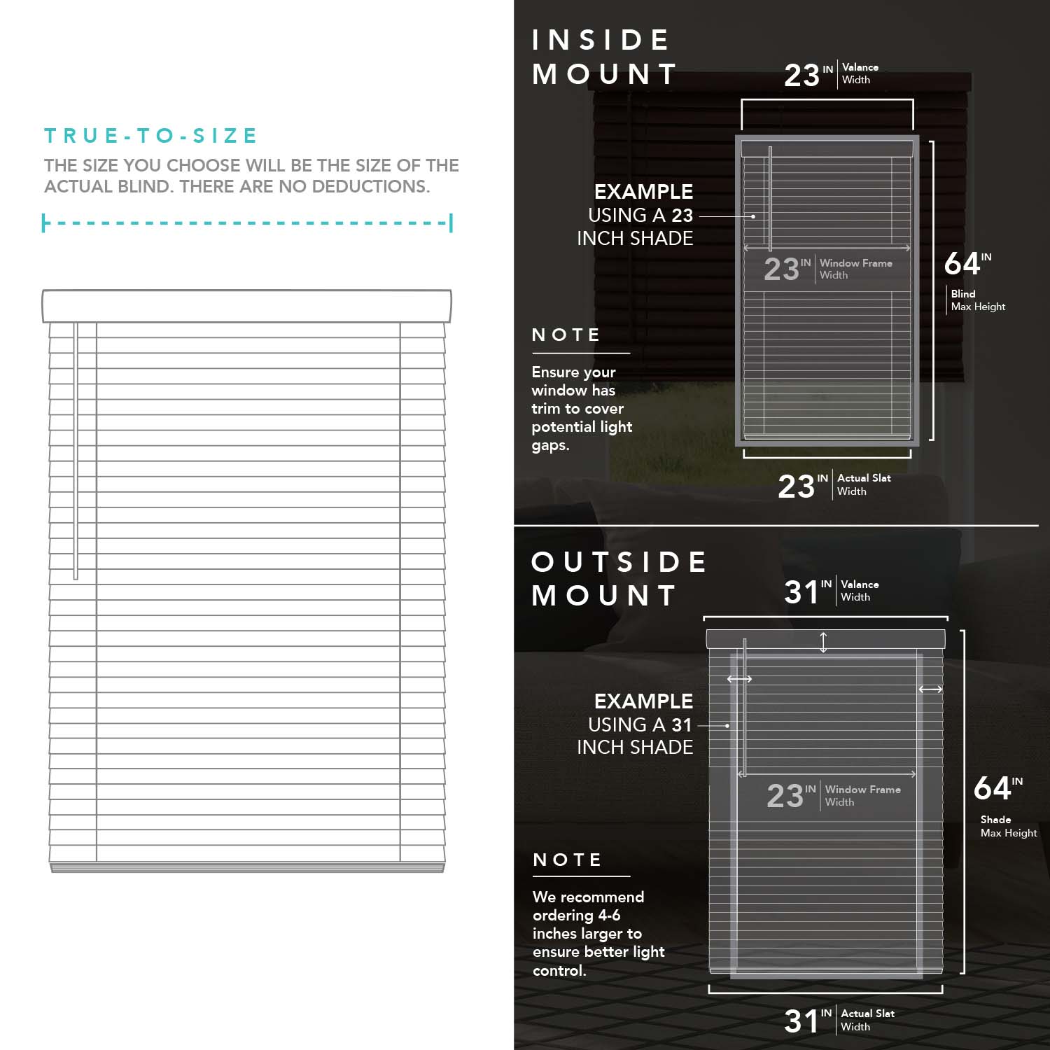 White Cordless Faux Wood Blinds with 2 in. - Image 7