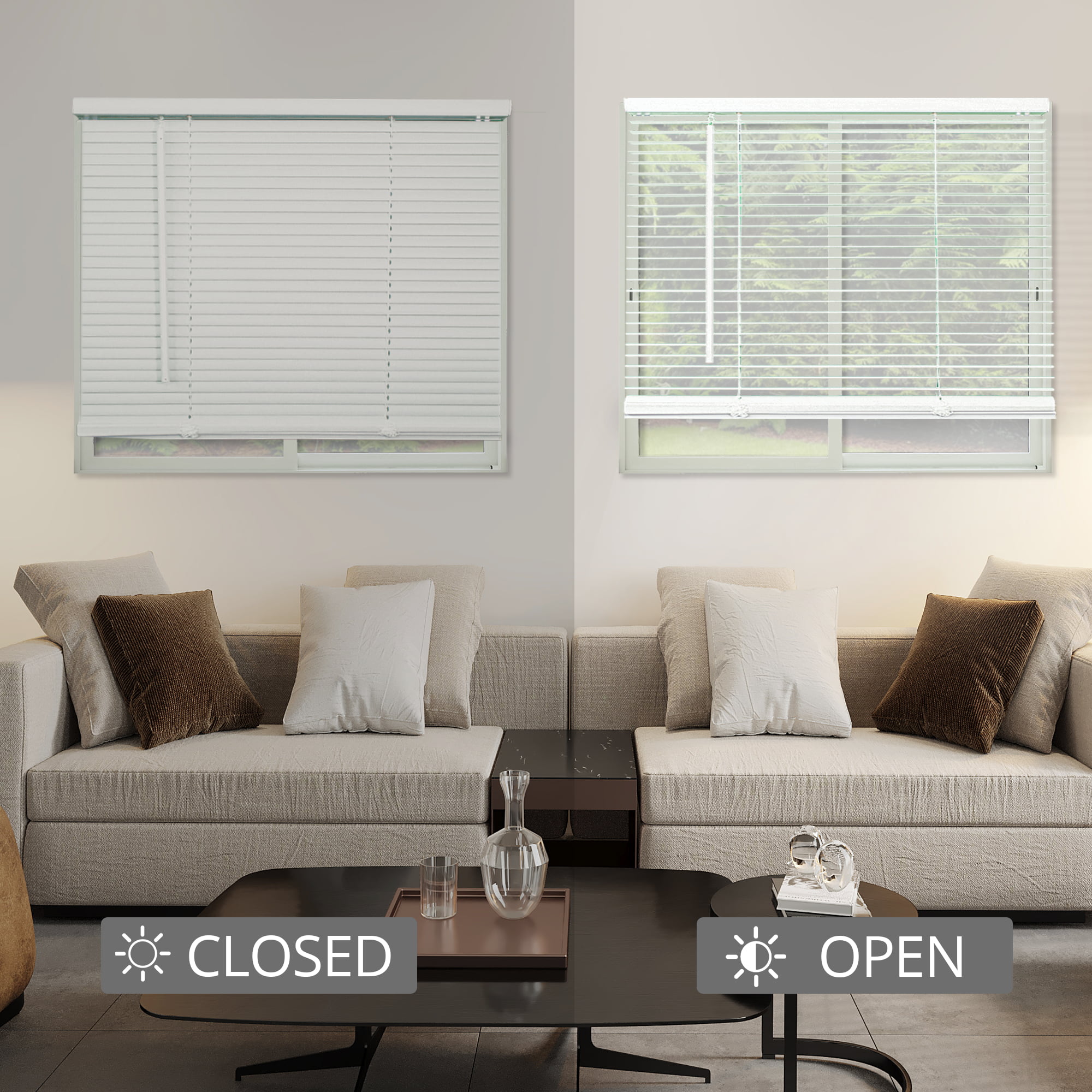Cordless 1-Inch Vinyl Mini Blinds, Gloss White (Room Darkening) 17"W X 72"H - Image 4