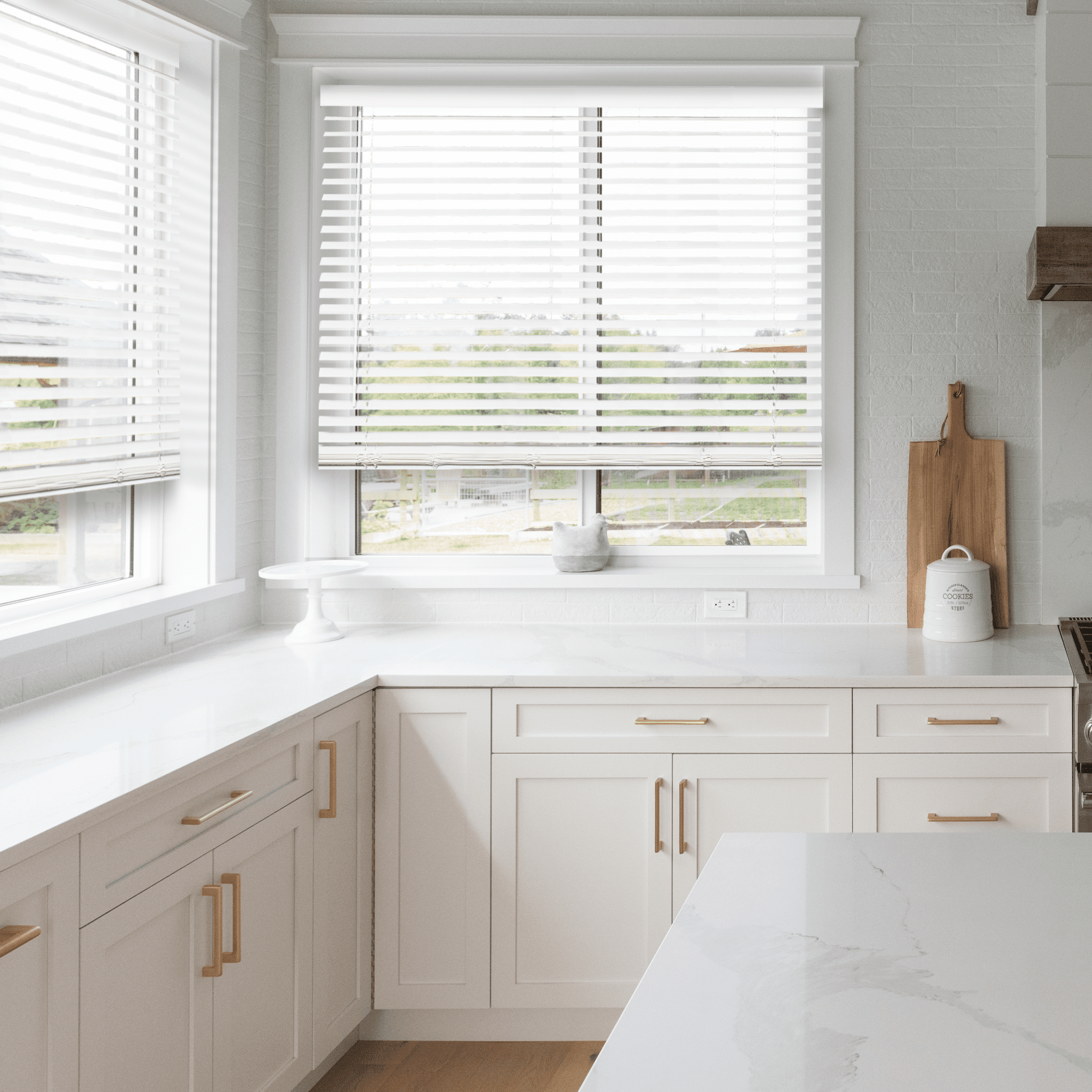 Faux Wood Blinds Basic White (Room Darkening) 12"W X 60"H - Image 6